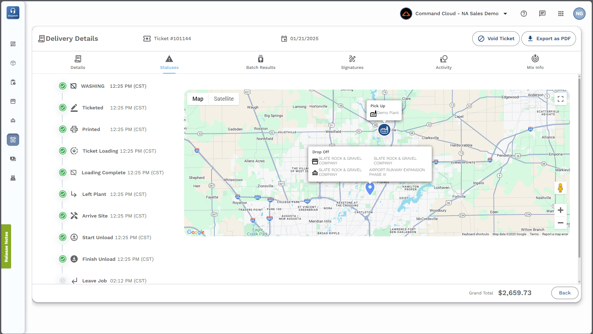 Deliveries Reviewing Status